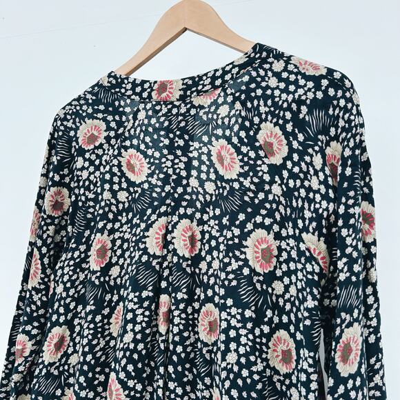 Natalie Martin Fiore Vintage Florals Midnight Black Mini Short Dress XS Small - Picture 5 of 10